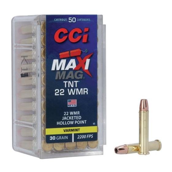 Rimfire Ammunition 22 WMR Maxi-Mag TNT JHP 30 gr 50/box