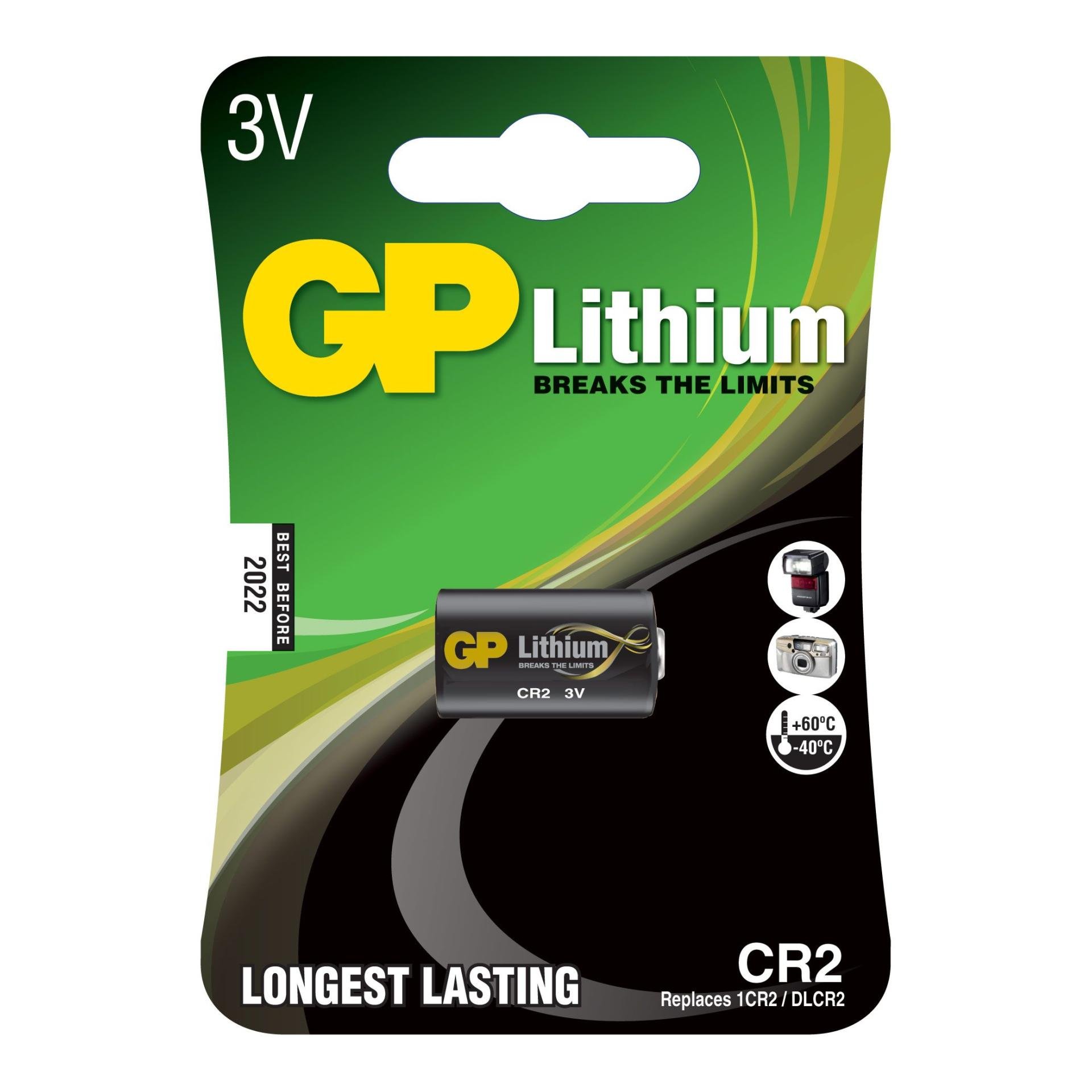 Pro Lithiumbatteri CR2 (1CR2/DLCR2) 1-pack