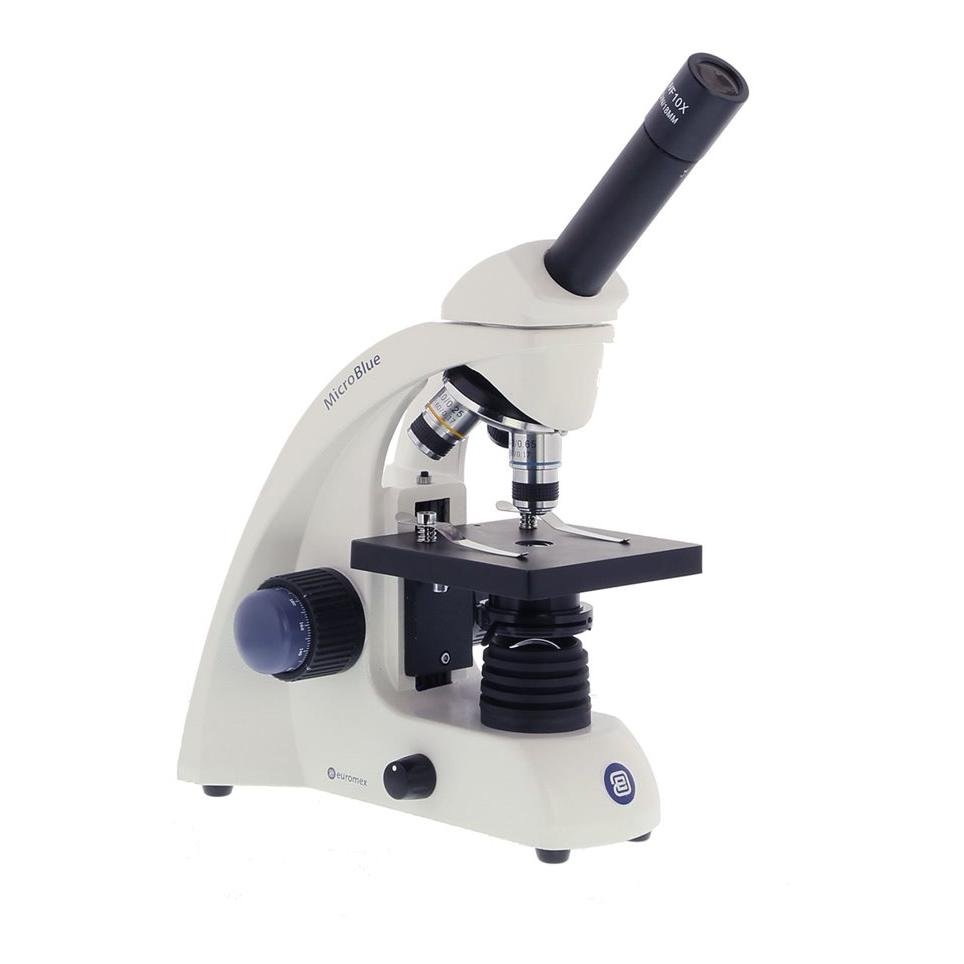 Micro Blue klassrumsmikroskop 40 100 och 400x laddbart XY-bord