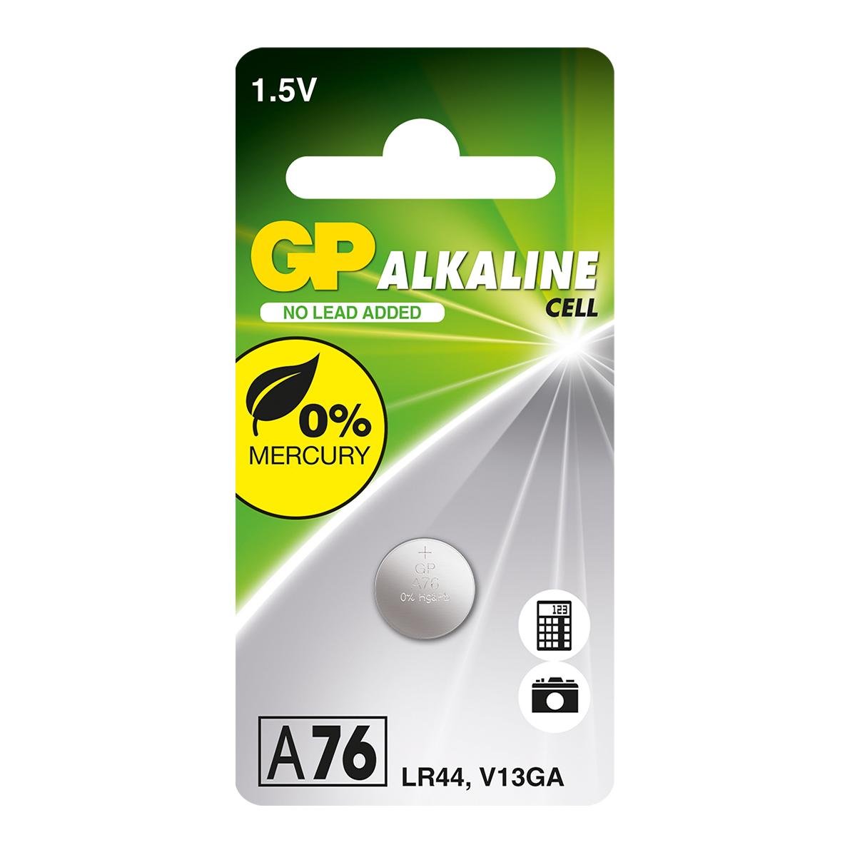 GP Batteries Alkaline A76 / LR44 1-P