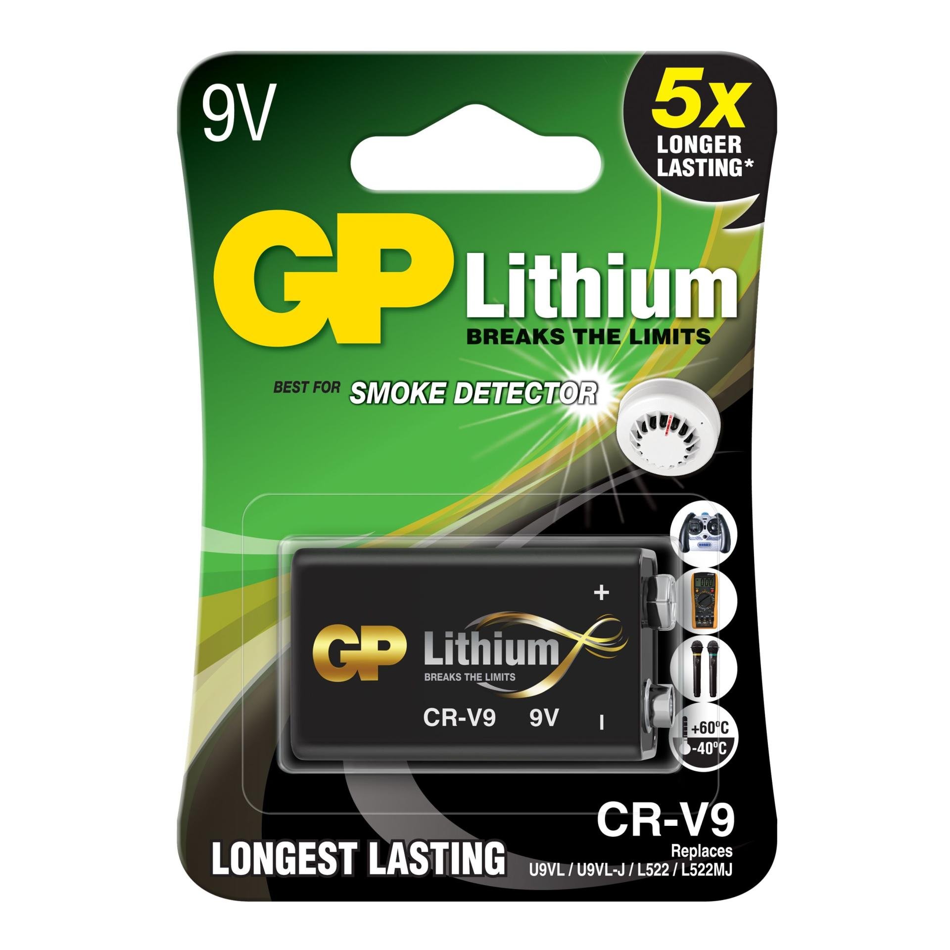 GP Batteries 9V lithiumbatteri CRV9SD-2U1 1-pack