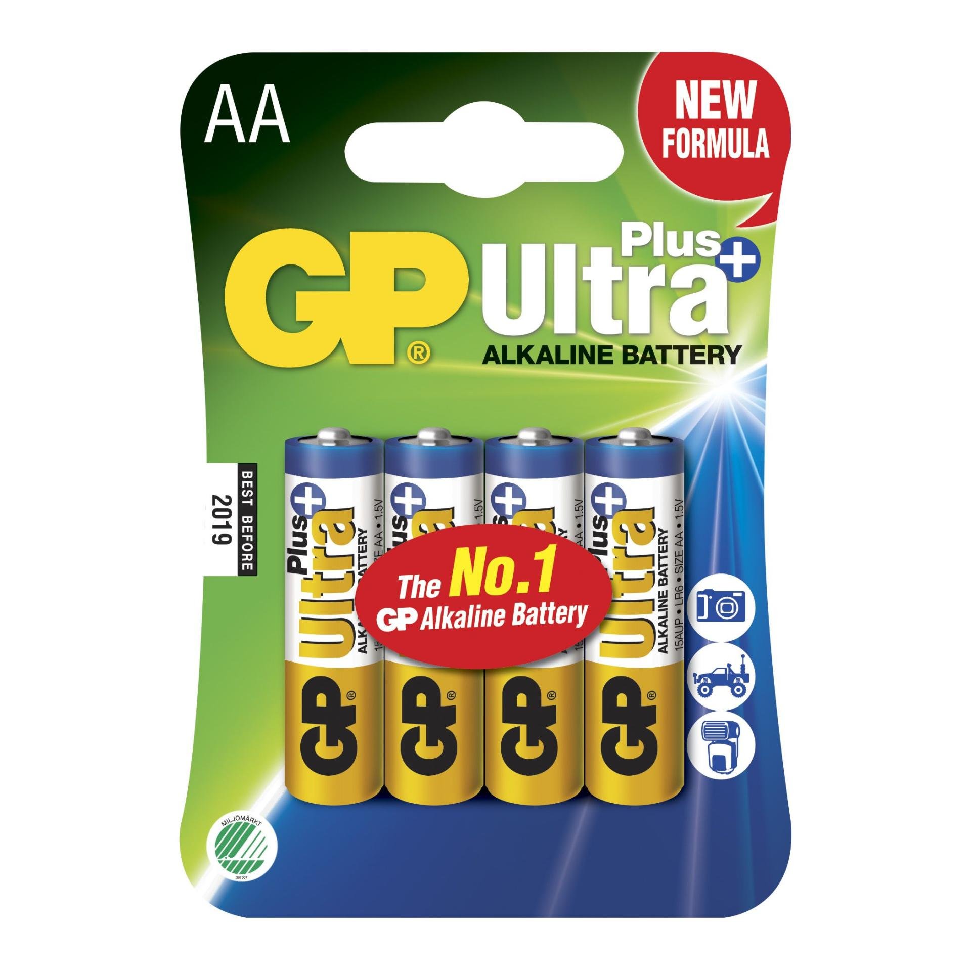 Ultra Plus Alkaline AA-batteri 15AUP/LR6 4-pack