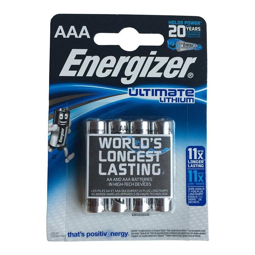 Energizer Batteri AAA Lithium 1,5 V 4 Pack