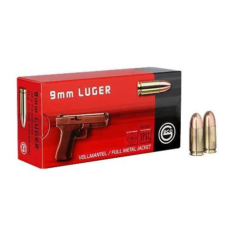 Geco patroner 9 mm Luger FMJ 8,0 g 50 st/ask